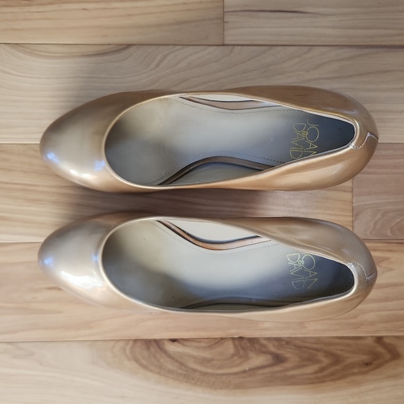 Joan & David pearly nude pink patent platform heels - Picture 3 of 8